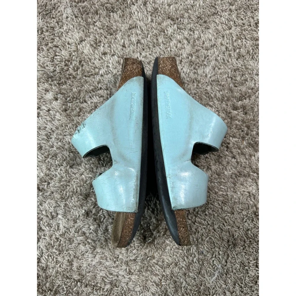 Birkenstock Arizona Kids Light Blue Two Strap Cork‎ Sandals Size 31